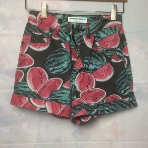 American Apparel Watermelon Jean Shorts